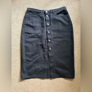 American Apparel Denim Front Button Skirt